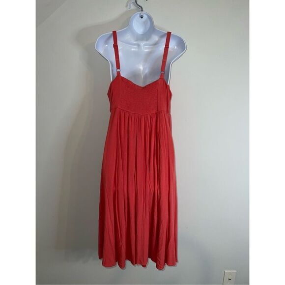 TORRID Midi Textured Woven Button-Front Dress SZ 1 - Picture 7 of 10